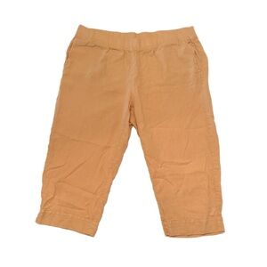 Pure Jill Women's Orange-Toned Linen Capris Size 2X